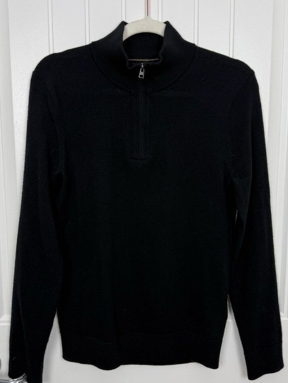 Banana Republic 100% Merino Wool 1/4 Zip Black Size XS